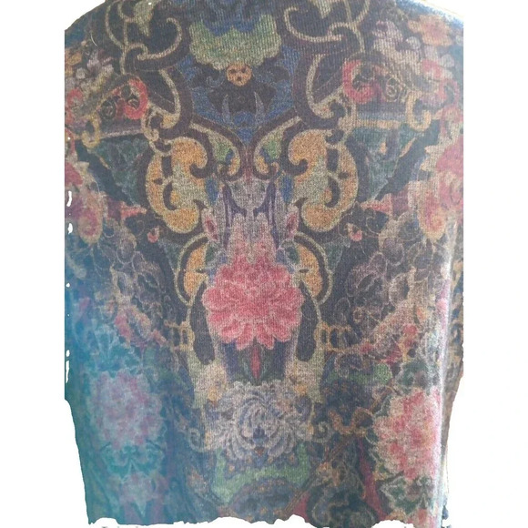 SOFT SURROUNDINGS FALL FLORAL PAISLEY SOFT PRINTED COZY BOHO OVERSIZED TUNIC SML - Picture 7 of 11